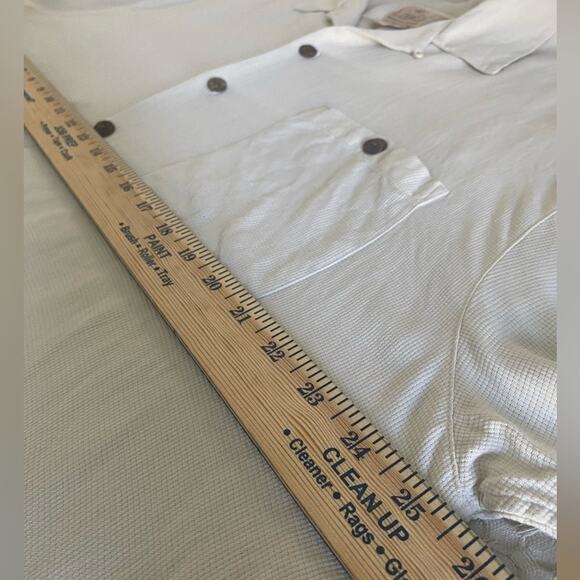 Luau Cream 100% Finest Silk Bacardi Embroidered Button Up Hawaiian Shirt Sz XL - Picture 5 of 10